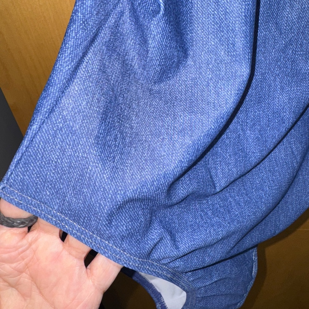 NWOT-Blue Ruffled Swimsuit - Picture 4 of 8